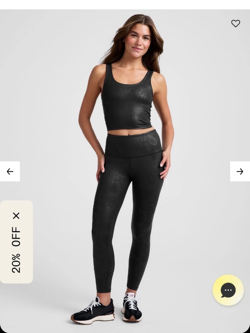 Nwt Beyond Yoga Power shine Black Crop Tank and Leggings Set